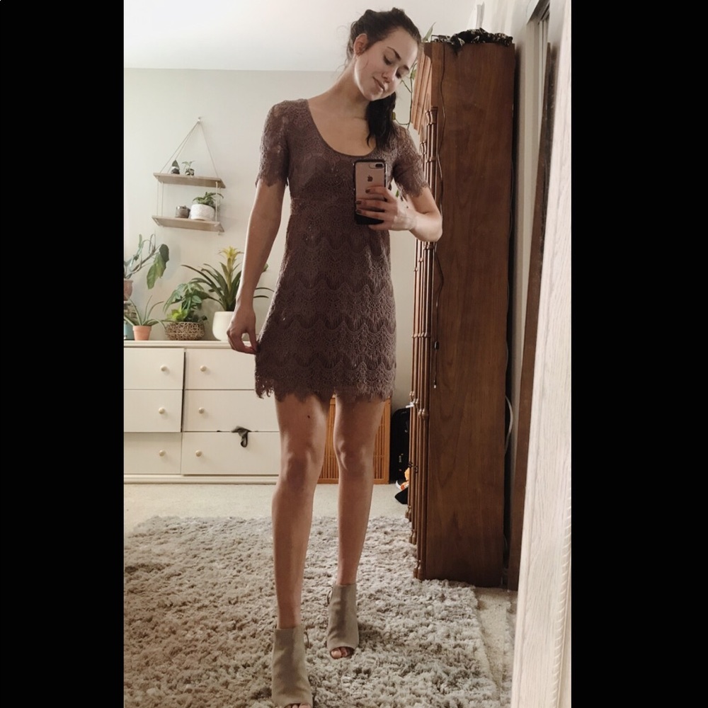Pins and Needles Purple Lace Dress